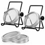 Belle Vous Kit de Germoire à Graine 6 Pièces - 4 Couvercles en Acier Inoxydable et 2 Supports - Kit Germination Graine pour Pots