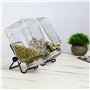 Belle Vous Kit de Germoire à Graine 6 Pièces - 4 Couvercles en Acier Inoxydable et 2 Supports - Kit Germination Graine pour Pots