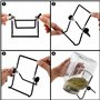 Belle Vous Kit de Germoire à Graine 6 Pièces - 4 Couvercles en Acier Inoxydable et 2 Supports - Kit Germination Graine pour Pots