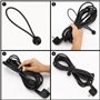 Belle Vous (Lot de 50) Tendeur Elastique Boule Noir Très Résistant - 2 Tailles - Attaches Boule Elastique - Tendeur Bache, Campi