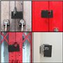 Kurtzy 2 x Lot Cadenas Robustes avec Clés - Cadenas Exterieur avec Manilles de 8 mm d’Épaisseur - Cadenas en Fonte Monobloc pour