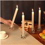 Belle Vous Lot de 12 Bougeoirs en Verre Transparent - Ensemble de Chandelier Verre Élégants - Décoration de Centre de Table pour