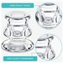 Belle Vous Lot de 12 Bougeoirs en Verre Transparent - Ensemble de Chandelier Verre Élégants - Décoration de Centre de Table pour