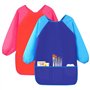 Jinlaili 2PCS Tablier de Peinture pour Enfant 3-8 ans Garçons Filles