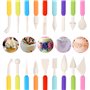 9 Pièces Outils de Modelage pour Pâtisserie, Outils de Sculpture de Fondant à Double Extrémité, Outils Pate a Sucre Outils de Mo