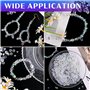 Natuce 900 Pièces Perles de Verre, Verre en Cristal Facettes Perle, Cristal Perle Transparente 4m/6m/8m, pour Bricolage Fabricat