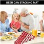 2 Pièces Porte Bouteille Frigo en Silicone, Tapis en Bière Range Bouteille Empilable, Porte Bouteilles Réfrigérateur Pliable, Po