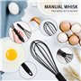 Vesaneae 2 pcs Fouet Cuisine, Fouet en Silicone Cuisine, fouet patisserie silicone, Fouet Ballon, Fouet Cuisine Professionnel, F