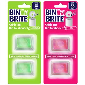 NTI 4 x désodorisant à Coller pour poubelles fraîches avec pédale pivotante