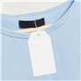 Lot de 30 étiquettes d'identification de bagages en caoutchouc blanc avec ficelle de coton pour bagages, sacs à dos, sacs à main