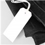 Lot de 30 étiquettes d'identification de bagages en caoutchouc blanc avec ficelle de coton pour bagages, sacs à dos, sacs à main