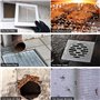 3 Pièces A4 Grille Filtre Maille Hotte Filtre en Acier Inoxydable Grillage Mailles Fines 1mm Moustiquaire en Treillis Métallique