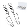 Emerillon De Pêche 25pcs Pêche Émerillon Baril 5 Tailles Anneau en Acier Inoxydable pour La Pêche Émerillons De Pêche avec Verro