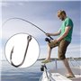Cozlly 200pcs Hamecon de Pêche, Crochets de Pêche, Hameçons en Acier Carbone, Hameçons Barbelés en 10 Tailles, Hameçon à Carpe a