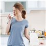 Pichet à eau 1.8L,Carafe en Verre Borosilicate avec Couvercle en Acier Inoxydable,Carafe à Eau,Carafe de Porte de Réfrigérateur 