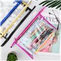 Anseom 5 PCS Sacs de Maquillage en PVC, 24 x 15.5 x 6 cm Sac Cosmétiques en PVC Trousse de Toilette Transparente Trousse Avion e