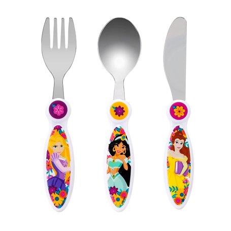 Disney Princess Ensemble de 3 couverts pour enfant Couteau/fourchette/cuillère