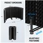 CAHAYA Isolation acoustique à 5 panneaux - Microphone réglable à 180 ° - Filtre pop - Absorbe le bruit - Pliable - Panneau d'iso