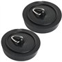 Citystores® Lot de 2 bouchons de baignoire noirs de 38 mm