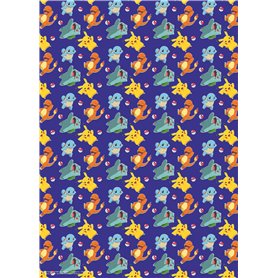 Rouleau de papier cadeau Pokémon Bleu 2 m