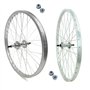 Roue Jante Arrière 24 x 1.75 Moyeu 6/7 Vitesse + Jante Avant 24 X 1.75 Pour Vélo 24" City Bike
