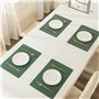 volumoon Lot de 6 Set de Table en Cuir Lavable, Sets de Table Antidérapant Double Face, Set Table Résiste à la Chaleur, pour Cui