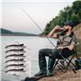 Vesaneae 6pcs Leurres Souples de Pêche, Leurres de Pêches 3D Artificielles à Aspect Réaliste, Appâts de Pêche Souples en Caoutch