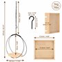 BELLE VOUS Suspension Macramé pour Plante - Suspension Macrame 107 cm avec Base en Bois - Support Pot de Fleurs et Plantes Intér