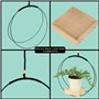 BELLE VOUS Suspension Macramé pour Plante - Suspension Macrame 107 cm avec Base en Bois - Support Pot de Fleurs et Plantes Intér