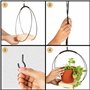 BELLE VOUS Suspension Macramé pour Plante - Suspension Macrame 107 cm avec Base en Bois - Support Pot de Fleurs et Plantes Intér