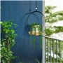 BELLE VOUS Suspension Macramé pour Plante - Suspension Macrame 107 cm avec Base en Bois - Support Pot de Fleurs et Plantes Intér