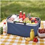 Belle Vous Grand Sac Isotherme Bleu Marine - Glaciere Souple 30 litres avec Fermeture Éclair - Livraison de Repas - Courses - Ca