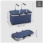 Belle Vous Grand Sac Isotherme Bleu Marine - Glaciere Souple 30 litres avec Fermeture Éclair - Livraison de Repas - Courses - Ca
