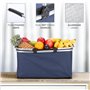 Belle Vous Grand Sac Isotherme Bleu Marine - Glaciere Souple 30 litres avec Fermeture Éclair - Livraison de Repas - Courses - Ca
