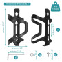 Belle Vous Porte Bidon Noir à Rangement Latéral pour Vélo - Porte Gourde Léger et Sportif pour Le Vélo - Support Porte Bouteille