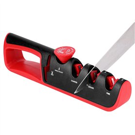 Belle Vous Aiguiseur de Couteau - Affuteur Manuel pour Couteaux et Ciseaux de Cuisine - 6 Angles Réglables - Kit Aiguisage et Af