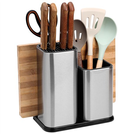 Belle Vous Bloc de Couteaux Universel - Porte Couteau sans Couteaux - Support à Couteaux et Ustensiles de Cuisine - Présentoir R