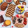 Chstarina 4 Pcs Plateaux à Compartiments Reutilisable, Assiettes de Service de Collation, Assiette de Fruits, Plateaux en Plasti