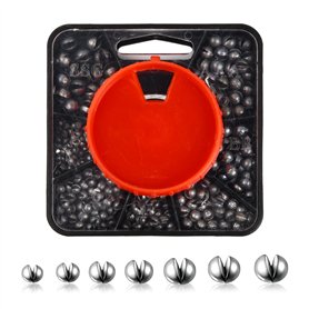 Wisebom Plombs de pêche Boîte Split Shot Plombs 179 Pièces