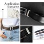 Wisebom Lot de 8 Boucle de Ceinture, Cuir Passant Ceinture en Alliage 40 mm Passants de Ceinture Keeper, Pièces de Ceinture pour