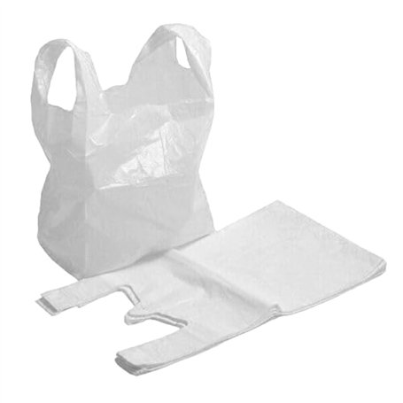Efforias Lot de 100 sacs de transport en plastique résistants Blanc 28 x 43 x 53 cm