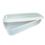 AMD Nexus Boîte de Rangement Plastique Rectangulaire Transparente de 1 l | Long Récipient Alimentaire Empilable avec Couvercle H