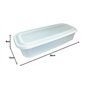 AMD Nexus Boîte de Rangement Plastique Rectangulaire Transparente de 1 l | Long Récipient Alimentaire Empilable avec Couvercle H