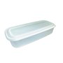 AMD Nexus Boîte de Rangement Plastique Rectangulaire Transparente de 1 l | Long Récipient Alimentaire Empilable avec Couvercle H