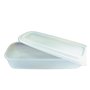 AMD Nexus Boîte de Rangement Plastique Rectangulaire Transparente de 1 l | Long Récipient Alimentaire Empilable avec Couvercle H