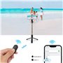 OWill Trepied Smartphone avec Lumière, 75 cm Trépied Smartphone Portable Perche a Selfie avec Télécommande Bluetooth pour IPhone