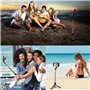OWill Trepied Smartphone avec Lumière, 75 cm Trépied Smartphone Portable Perche a Selfie avec Télécommande Bluetooth pour IPhone