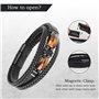 OWill Bracelet Homme Oeil de Tigre naturelle,avec Boîte Cadeau,Fait main Bracelet de protection pour le courage et le soulagemen