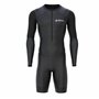 Sikma Combinaison de triathlon à manches longues pour homme en maille respirante rembourrée avec réflexion haute visibilité et b