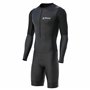 Sikma Combinaison de triathlon à manches longues pour homme en maille respirante rembourrée avec réflexion haute visibilité et b